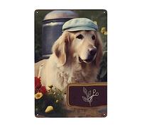 Il Cane A Pelo Lungo È Un Giardiniere Poster Metal Divertente Cartelli Metallo Decorative Targa In Metallo Per Casa Club Garage