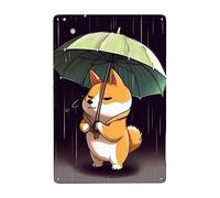 Il Cane Continua A Camminare Sotto La Pioggia Cartello Decorativo Divertente Poster Metal Decorative Cartelli Metallo Per Casa Ristorante Bagno