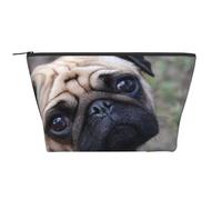 Il cane divertente del carlino ti guarda, Borsa da toilette Borsa per trucco Borsa per cosmetici Borsa da toilette da viaggio portatile