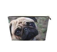 Il cane divertente del carlino ti guarda, Borsa per il trucco Borsa per cosmetici Borsa da toilette da viaggio portatile Borsa da toilette
