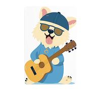 Il Cane Libera Le Emozioni Attraverso La Musica Targa In Metallo Retrò Cartelli Metallo Divertente Poster Metal Per Ristorante Murale Soggiorno