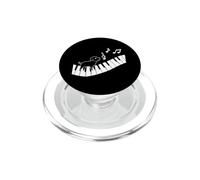 Il cane nero suona il pianoforte e ama la musica PopSockets PopGrip per MagSafe