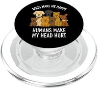 Il cane rende gli umani felici mi fanno male la testa amanti degli animali del cane PopSockets PopGrip per MagSafe