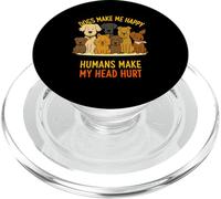 Il cane rende gli umani felici mi fanno male la testa amanti degli animali del cane PopSockets PopGrip per MagSafe