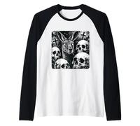 Il Canguro Vuole Un Halloween satanico con Horror Gotico Maglia con Maniche Raglan