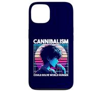 Il cannibalismo potrebbe risolvere la fame nel mondo Anime Boy Sarcastico Custodia per iPhone 13