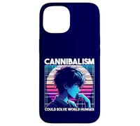 Il cannibalismo potrebbe risolvere la fame nel mondo Anime Boy Sarcastico Custodia per iPhone 15