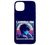 Il cannibalismo potrebbe risolvere la fame nel mondo Anime Boy Sarcastico Custodia per iPhone 15 Plus