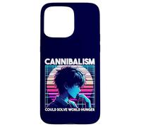 Il cannibalismo potrebbe risolvere la fame nel mondo Anime Boy Sarcastico Custodia per iPhone 15 Pro Max