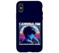 Il cannibalismo potrebbe risolvere la fame nel mondo Anime Boy Sarcastico Custodia per iPhone X/XS