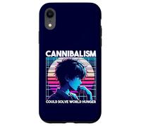 Il cannibalismo potrebbe risolvere la fame nel mondo Anime Boy Sarcastico Custodia per iPhone XR