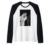 Il cantante dei Queen Freddie Mercury nel Tour Magico di Newcastle 1986 Maglia con Maniche Raglan