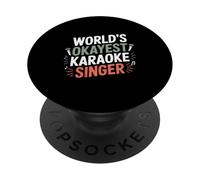 Il cantante karaoke più buono del mondo Amante della musica divertente PopSockets PopGrip Adesivo