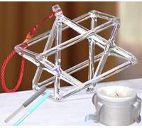 Il canto di cristallo delle piramidi, Piramide di cristallo for canto Chakra da 5 a 10 pollici, trasparente, multicolore(6 inch+bag)