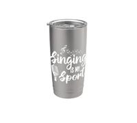 Il canto è il mio sport Bicchiere termico in acciaio inox doppia parete