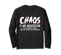 Il Caos è la mia Meditazione Consapevolezza Pace interiore Zen Yoga Maglia a Manica