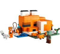 LEGO Minecraft Il Capanno della Volpe, Mattoncini da Costruzione, Set con Zombie e Animali, Giochi per Bambini 8+ Anni, 21178