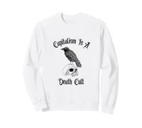 Il capitalismo è Un Teschio di Corvo della Morte Goth Alternative Punk Felpa