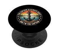 Il capitano ha sempre ragione e io sono il capitano amante della barca PopSockets PopGrip Adesivo