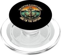 Il capitano ha sempre ragione e io sono il capitano amante della barca PopSockets PopGrip per MagSafe