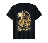 Il Capitano Pirata Che Ulula alla Luna Meme Maglietta