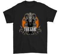 Il Capra Teschio Gotico Demone Satana Monster Uomo T-Shirt 100% Cotone