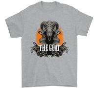 Il Capra Teschio Gotico Demone Satana Monster Uomo T-Shirt 100% Cotone