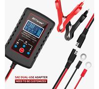 Il caricabatteria 6V12V 2A è adatto alla maggior parte dei tipi di batterie al piombo, comprese calcio, gel e AGM, bagnato, batteria EFB cha