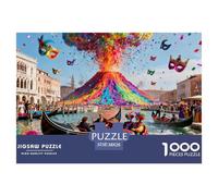 Il carnevale a Venezia Puzzle in Legno Impermeabile Puzzles Da 1000 Pezzi Per Adulti Sfidanti E Rompicapo Giochi Di Puzzle Impegnativi