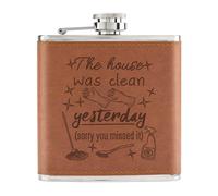 Il Casa Was Pulire Yesterday Sorry You Perso It 170ml Simil Pelle Hip Flask Tan