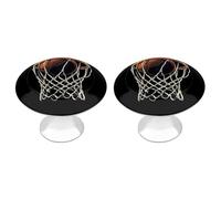 Il cassetto rotondo dell'acciaio inossidabile delle manopole del Governo del giocatore di basket tira per la maniglia della porta del guardaroba