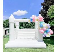 Il castello che rimbalza bianco viene! Trampolino gigante da 4 metri di altezza, qualità commerciale, PVC super resistente pointed top 3mx3m