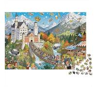 Il Castello di Neuschwanstein: Follia di Favole Puzzle in Legno Impermeabile Puzzles Da 1000 Pezzi Per Adulti Impossibili Giochi Di Impegnativi