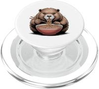 Il castoro divertente mangia i fan del ramen PopSockets PopGrip per MagSafe