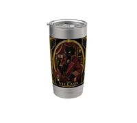 Il cattivo Art Deco Black Cat Murder Mystery Bicchiere termico in acciaio inox doppia parete