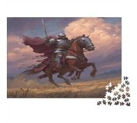 Il cavaliere in sella a un nobile destriero Puzzle 1000Pcs Decorazione Per La Casa. Rilassamento E Intelligence Per Adulti E Bambini Da 14 Anni 70x50cm/1000pcs