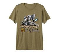Il Cavaliere Sir Ching con la Lente d'Ingrandimento Trova la Maglietta Premium