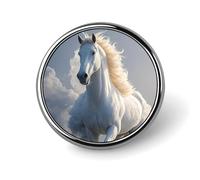 Il cavallo al galoppo è un distintivo rotondo al galoppo per uomini e donne, spille resistenti ed eleganti, distintivi in metallo leggeri per camicie, giacche e cappelli.