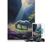 Il Cavallo dell'Alba - Puzzle da 1000 pezzi per adolescenti - Gioco di allenamento mentale, momento di condivisione, taglio di precisione, pezzo da collezione 38x52cm