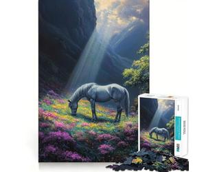 Il Cavallo dell'Alba - Puzzle da 1000 pezzi per adolescenti - Gioco di allenamento mentale, momento di condivisione, taglio di precisione, pezzo da collezione 38x52cm