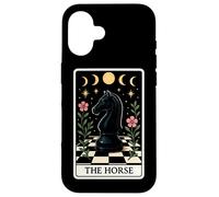 Il Cavallo Divertente Cavaliere di Scacchi Giocatore Tarocchi Strega Luna Custodia per iPhone 16