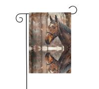 Il cavallo marrone YYHWHJDE Le dimensioni precise di questa bandiera da giardino sono 30,5 x 45,7 cm, che è un rapporto dorato accuratamente progettato. Si adatta perfettamente alla stragrande