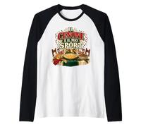Il Cenone È Il Mio Sport Capodanno Umorismo Maglia con Maniche Raglan