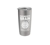 Il cervello dell'ingegnere alimentato dall'ingegnere del caffè Bicchiere termico in acciaio inox doppia parete