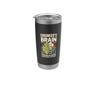 Il cervello dell'ingegnere alimentato dall'ingegnere del caffè Bicchiere termico in acciaio inox doppia parete