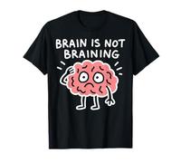 Il Cervello Non è Braining Divertente Doodle Brain Meme Humor Maglietta