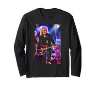 Il Chitarrista Brian May Queen e Adam Lambert di Dick Barnatt Maglia a Manica