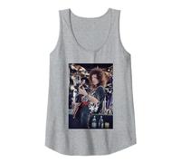 Il Chitarrista dei Queen Brian May Freddie Mercury Tribute Wembley Canotta, Donna, Grigio Melange, XL