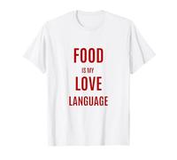 Il Cibo è Il Mio Slogan gastronomico Divertente della Lingua d Amore Maglietta
