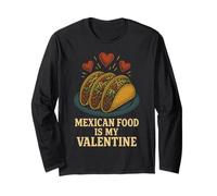 Il Cibo Messicano è Il Mio Divertimento di San Valentino Tacos Maglia a Manica